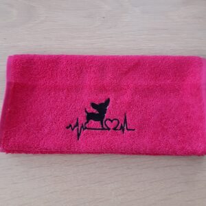 Geborduurd gastendoekje Chihuahua